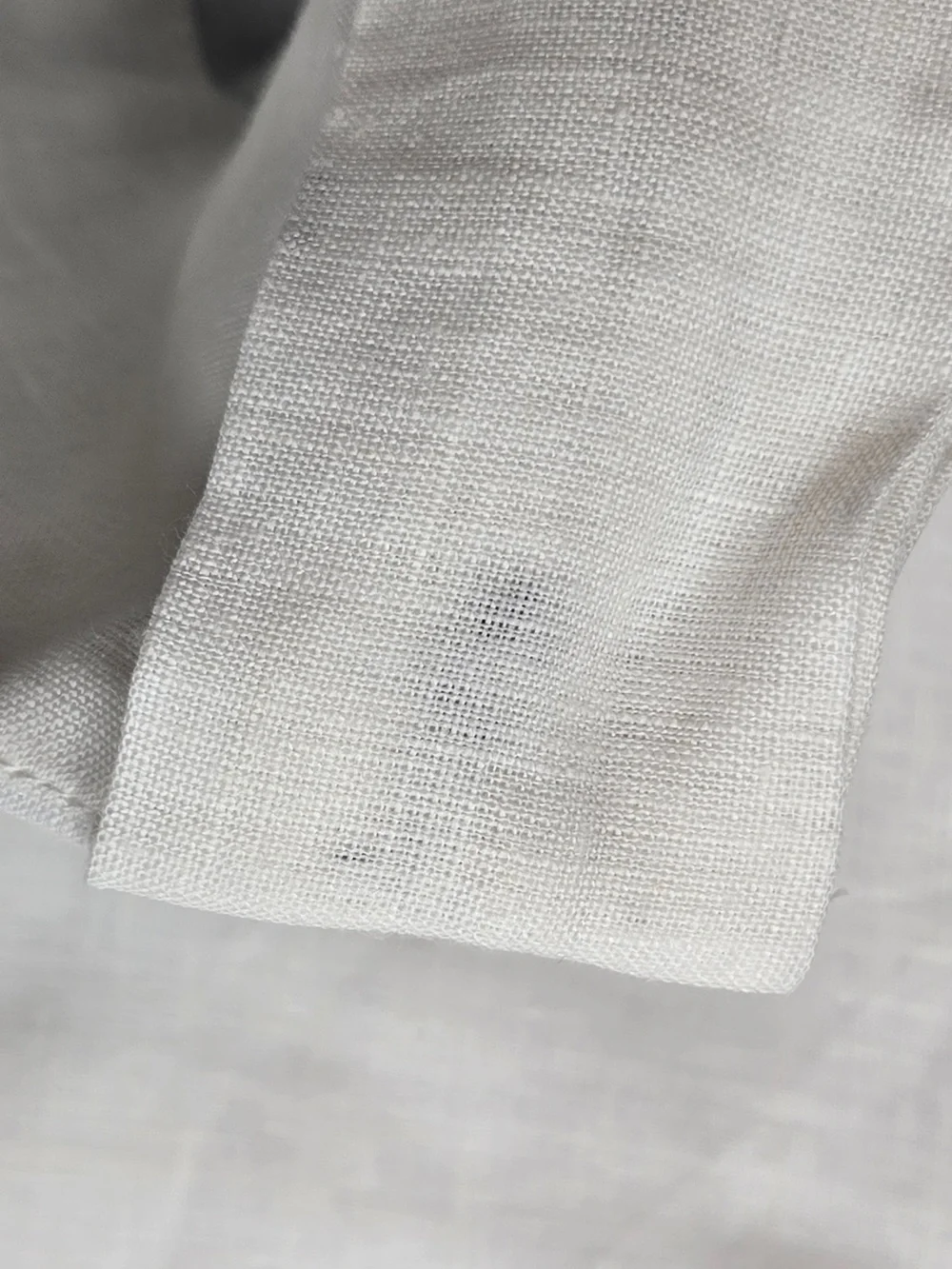 QUINCE Set Of 2 48x96 European Linen True Blackout Curtains White 9628